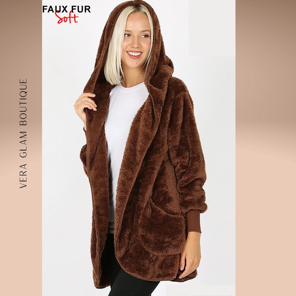 Faux Fur Hooded Jacket